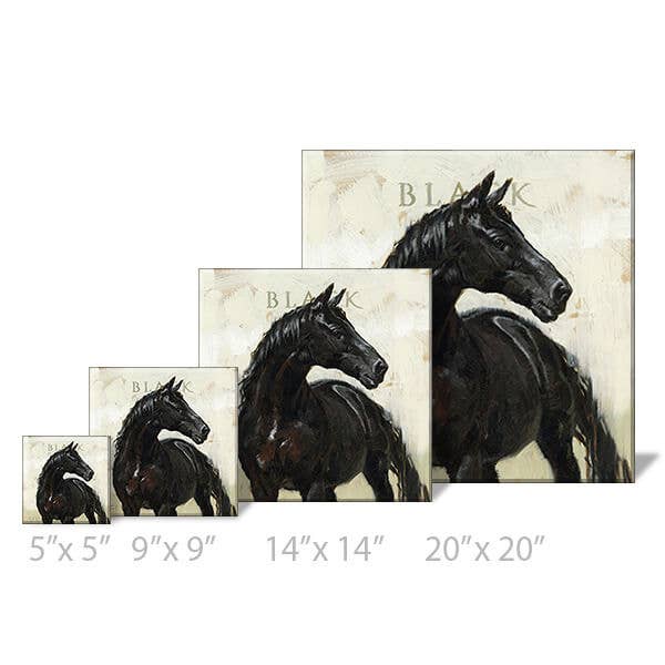 BLACK HORSE GICLEE WALL ART