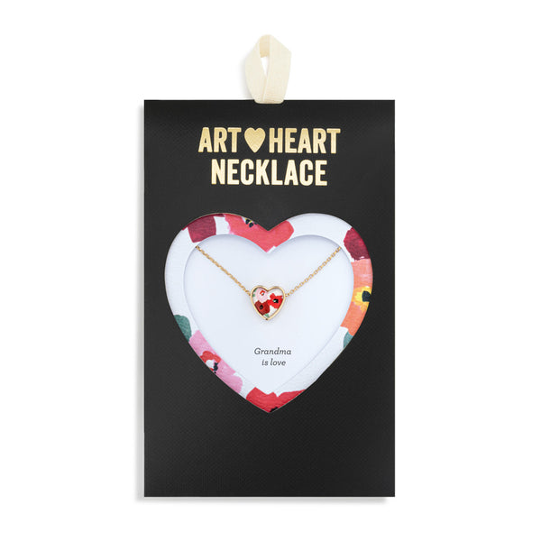 Art Heart Necklace - Grandma