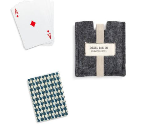 Houndstooth Deal Me In Playing Cards