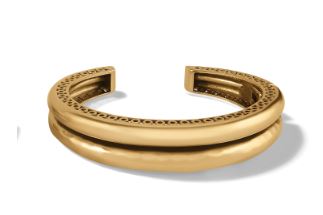 Inner Circle gold double hinged bangle