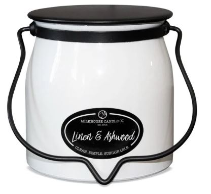 Linen Ashwood Butter Jar Candle
