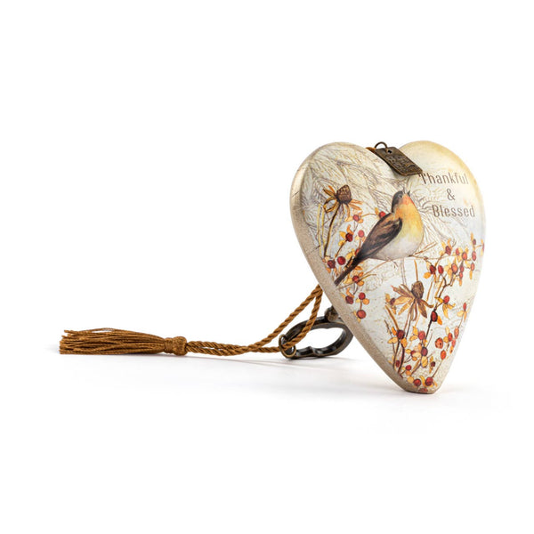 Thankful and Blessed Art Heart - 3.5in