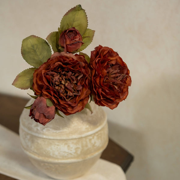 14" BURNT ORANGE ROSE PICK