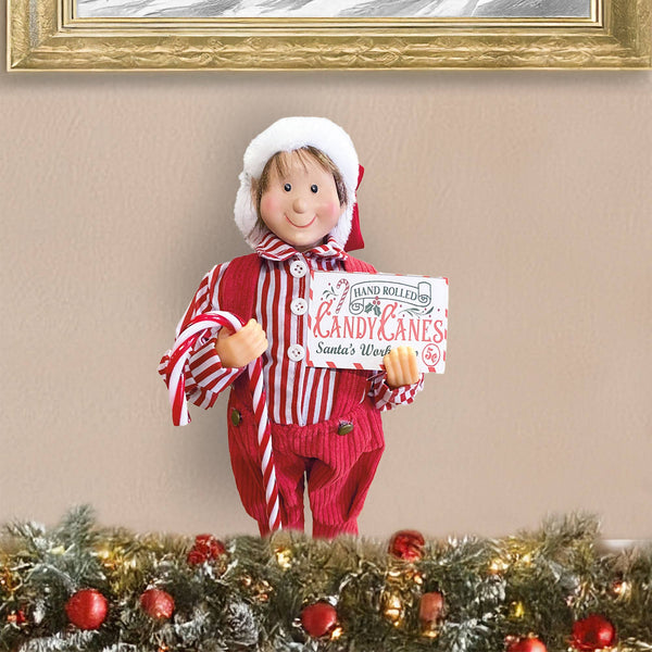 12" Candy Cane Elf