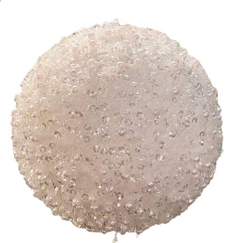 5.5" Dazzling Sequin/Bead Ball-White