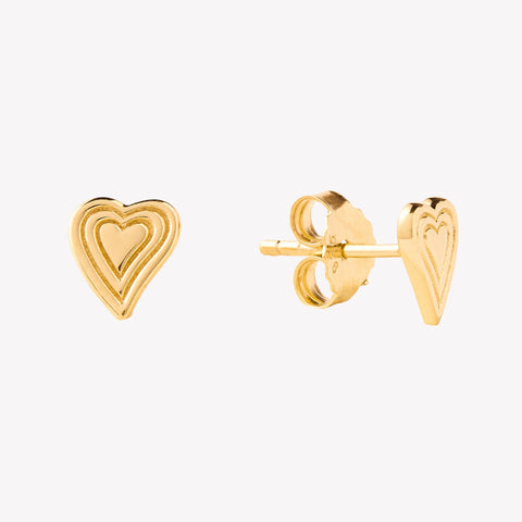 Emanate Love Heart Stud Earrings