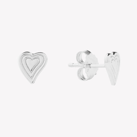 Emanate Love Heart Stud Earrings