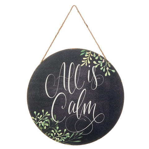 18" ALL IS CALM WALL ORNAMENT