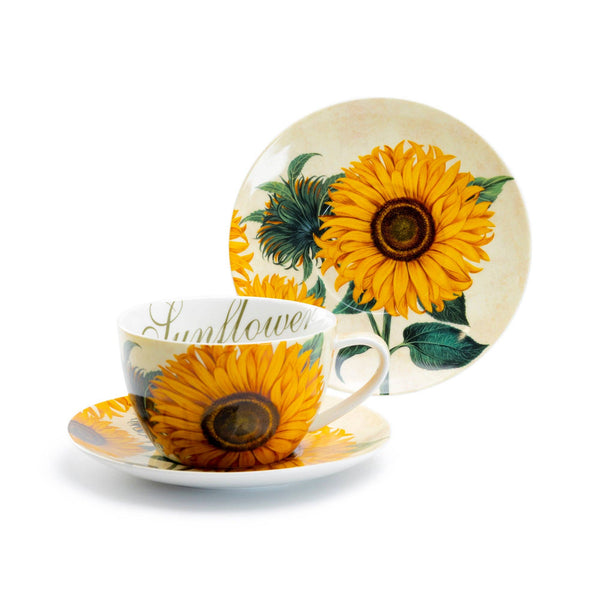 Sunflower 15oz Fine Porcelain Breakfast Jumbo Cup and Saucer