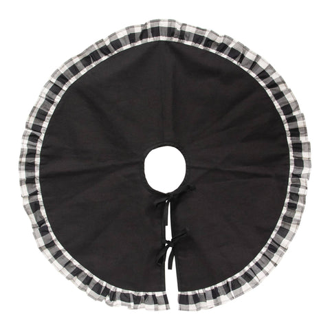 Black & White Buffalo Check Ruffle Tree Skirt