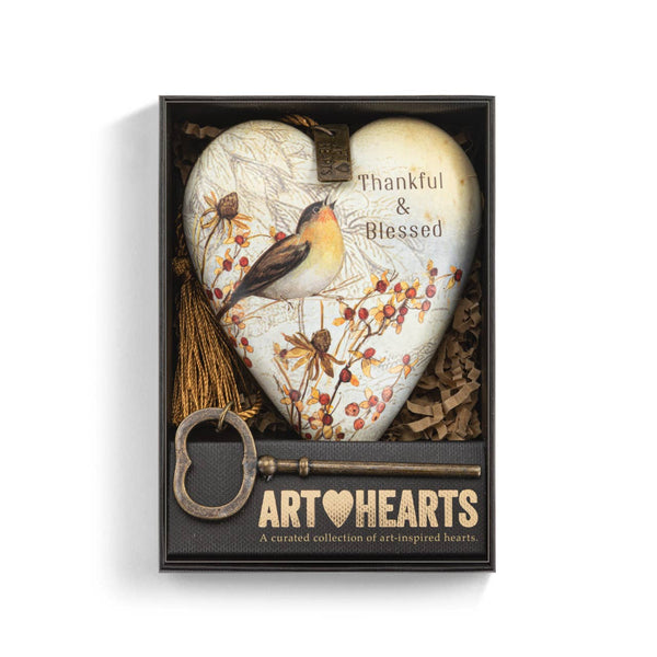Thankful and Blessed Art Heart - 3.5in