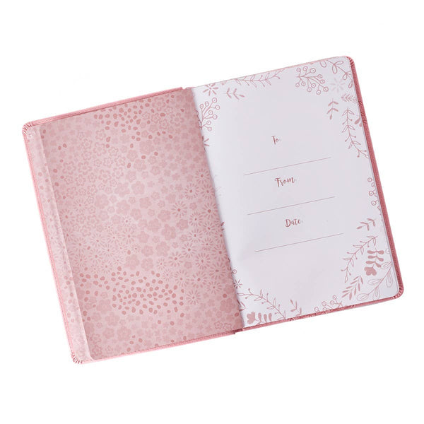 I Know the Plans Pink Slimline Faux Leather Journal - Jeremi