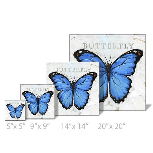 BLUE BUTTERFLY GICLEE WALL ART