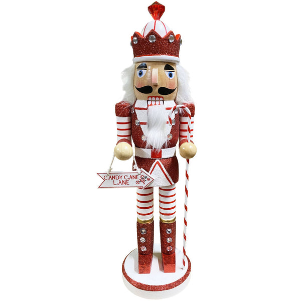 14" Candy Cane King Nutcracker