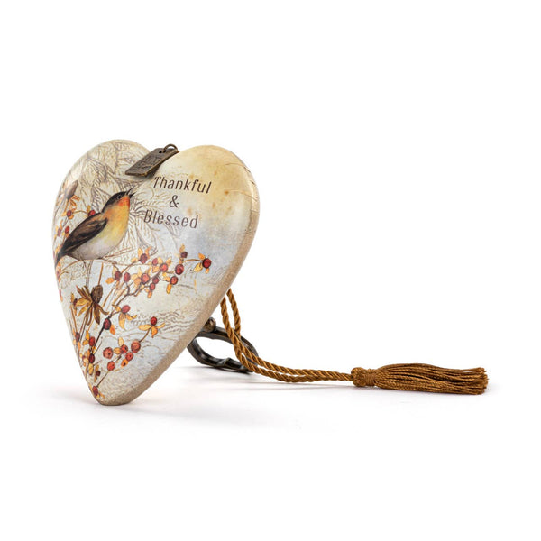 Thankful and Blessed Art Heart - 3.5in