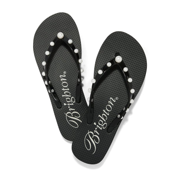 Pearly Black Flip Flop