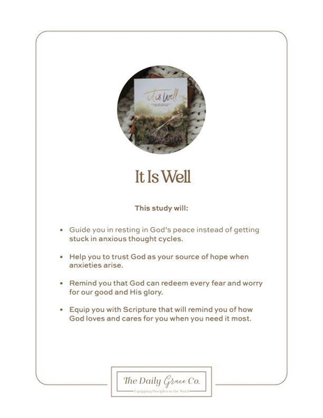 It Is Well | Anxiety Study