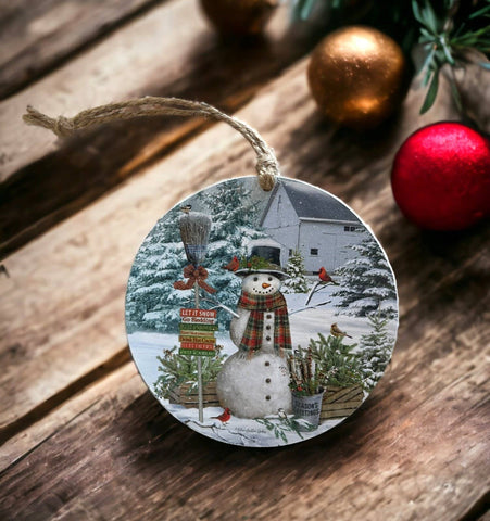 Snowman Let It Snow Ornament