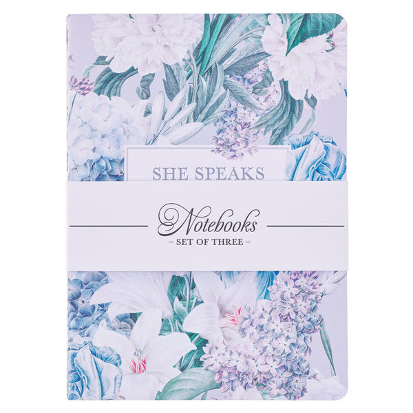 Graceful Peonies Large Notebook Set - Proverbs 31