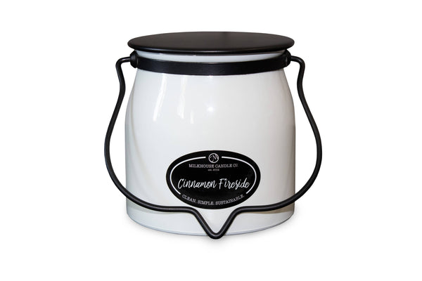 16 oz Butter Jar Candle: Cinnamon Fireside