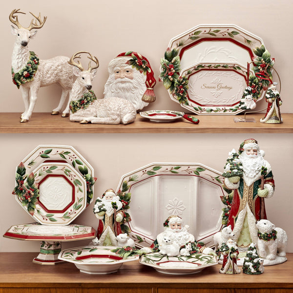 Fitz and Floyd Woodland Hldy Santa Canape  Photo Box