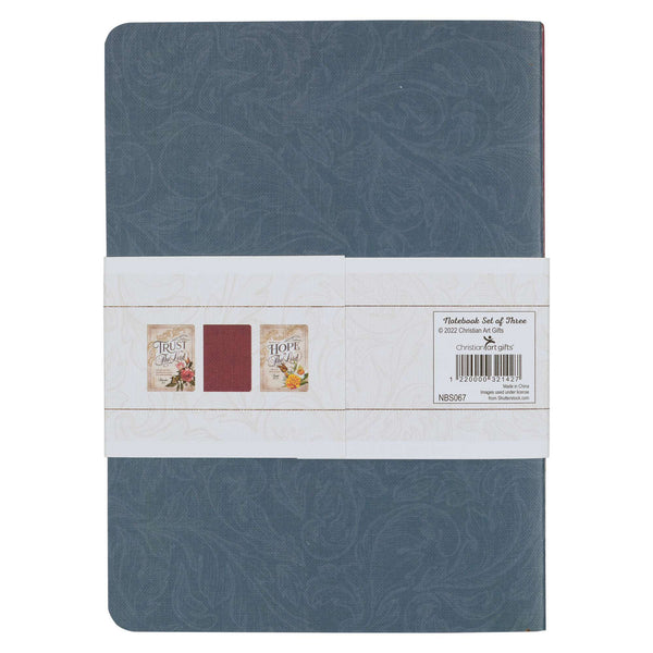 Hope and Trust Floral Large Notebook Set