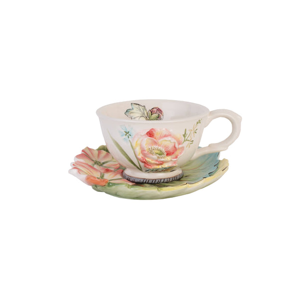 Fitz & Floyd English Garden Tea cup and saucer