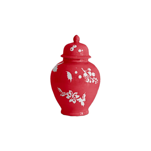 Deck the Halls Ginger Jars in Red