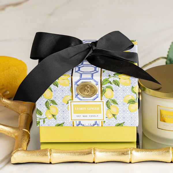 Lemon Ginger 3-Wick Boxed Soy Wax Candle