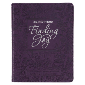 Finding Joy Purple Faux Leather Daily Devotional