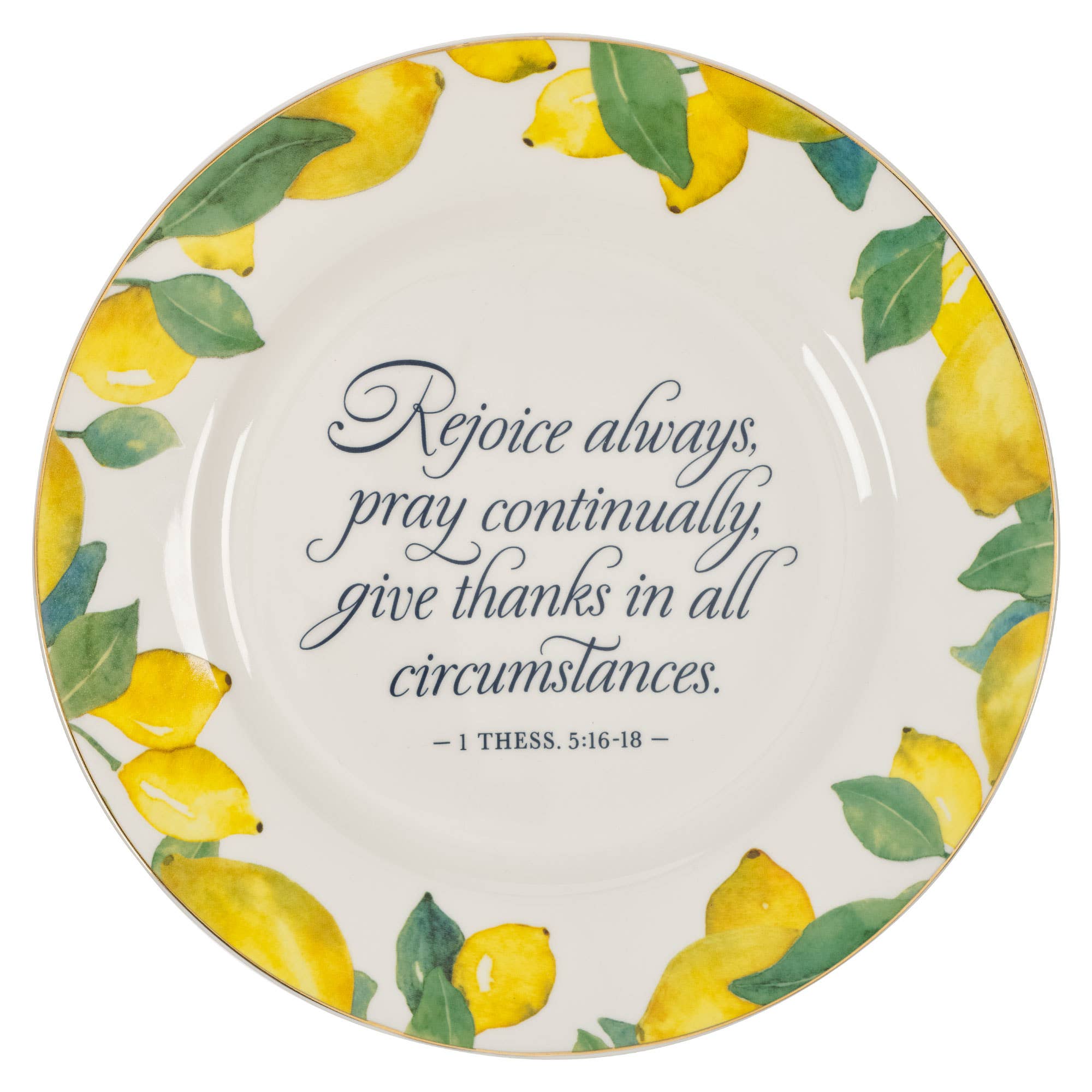 Plate Lemons Rejoice Always Thess. 5:16-18