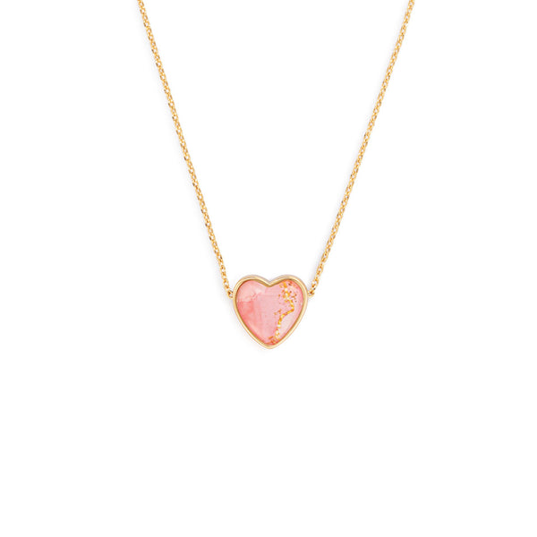 Art Heart Necklace - Be Courageous & Strong