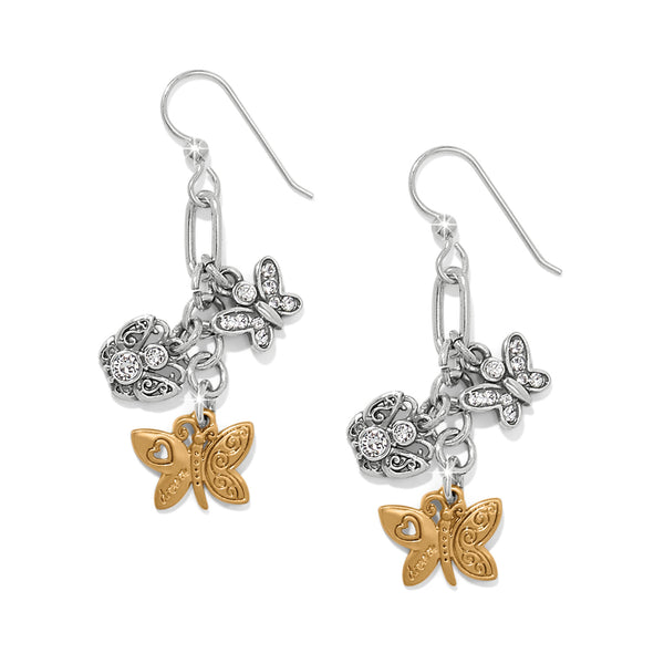 Forever Butterfly Charms French Wire Earrings