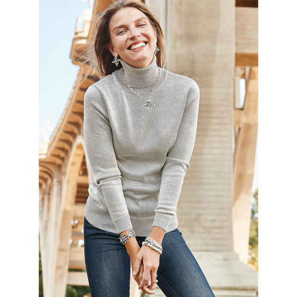 Taos Pearl Cross Leverback Earrings