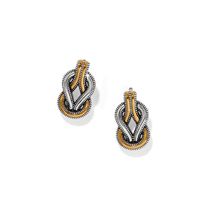 Interlok Harmony Two Tone Post Earrings