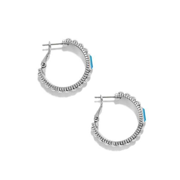 Pretty Tough Gem Hoop Earrings