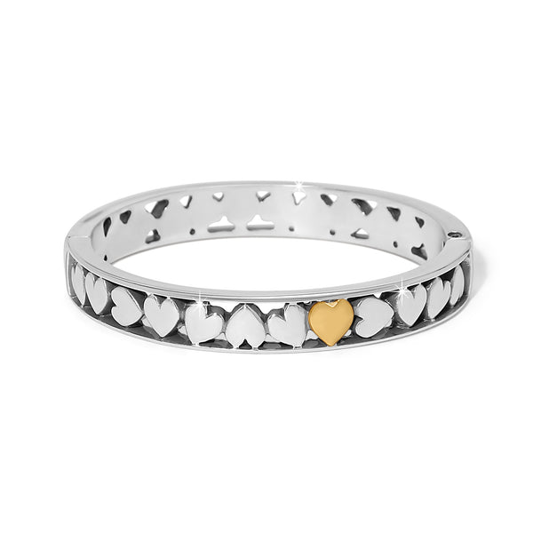 Mystery Of Love Hearts Hinged Bangle