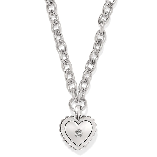 Pretty Tough Bold Heart Necklace Gold