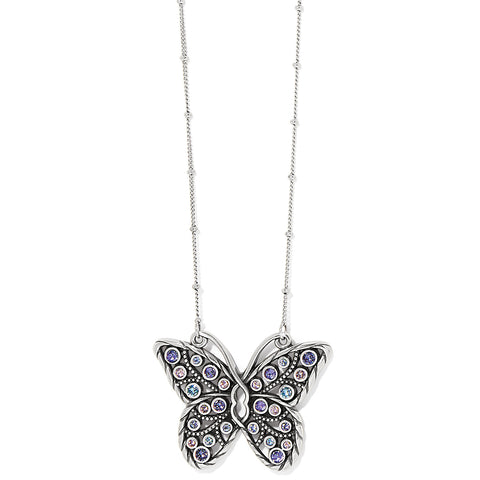 Halo Gems Monarch Butterfly Necklace