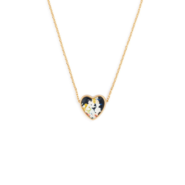 Art Heart Necklace - Mom, I Love You