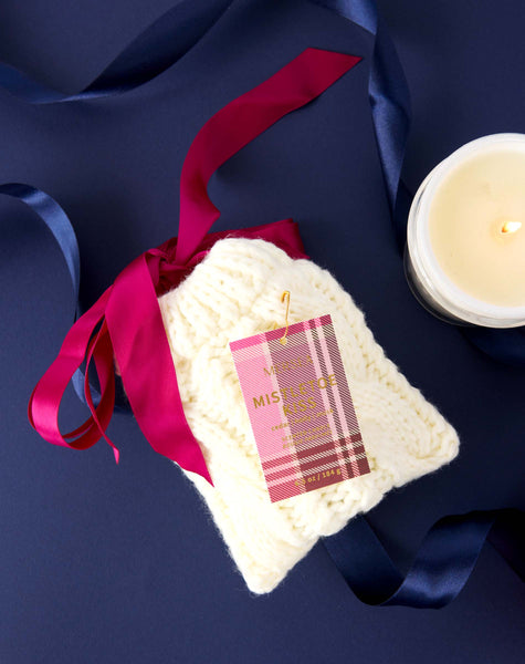 Mistletoe Kiss Stocking Candle