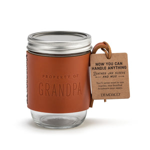 Grandpa Leather Sleeve Mug