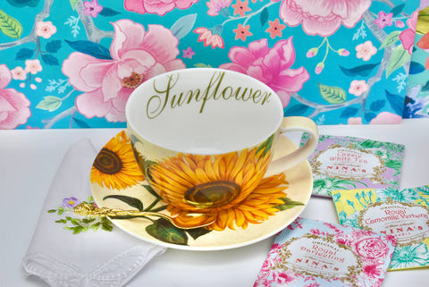 Sunflower Country Jumbo Cup and Saucer 15oz