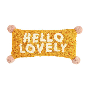 HELLO COLORFUL TUFTED PILLOW