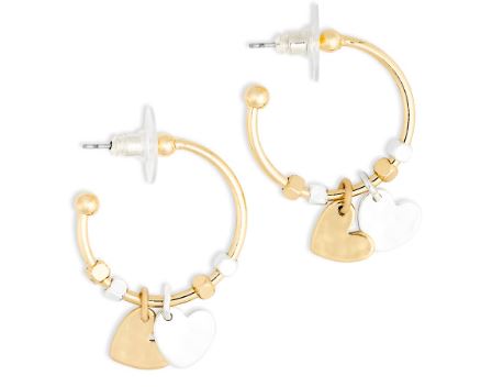 Double heart giving earrings