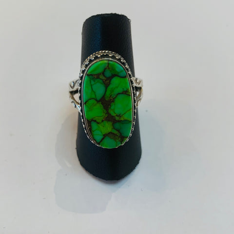 Green Cooper Turquoise Ring