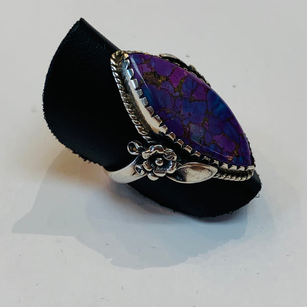 Purple Cooper Turquoise Ring