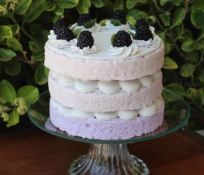 Fake Triple Layer Blackberry Cake