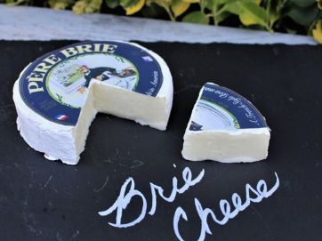 Fake Pere Brie Cheese Round with Wedge