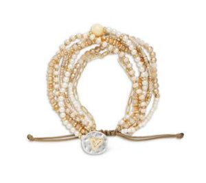 Beaded Love Bracelet - Champagne